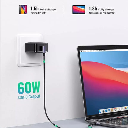 Ugreen USB-C to USB-C 90° Angled Type C 60W PD Fast Charge Charging Cable