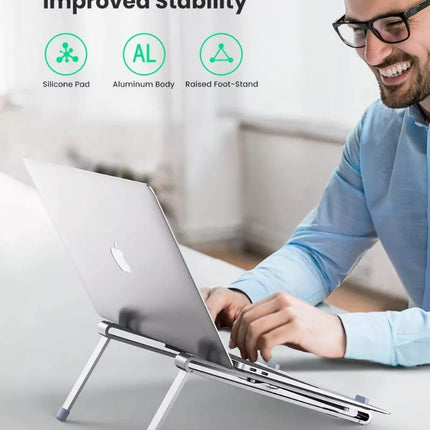UGREEN Aluminum Adjustable Laptop Stand Holder Riser - 8" to 15.6" Laptops