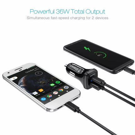 Choetech TC0005 36W Quick Charge 3.0 USB Type-C Car Charger iPhone 16 15 Samsung
