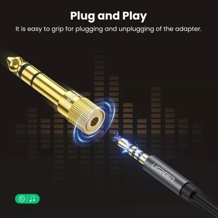 Ugreen 6.35mm 1/4" Male to 3.5mm 1/8" Female Stereo Audio Adapter Gold Plated