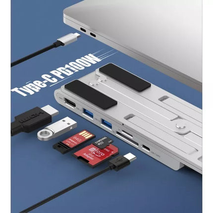 CHOETECH HUB-M43 Collapsible Laptop Stand with USB-C Hub 7-in-1 Docking Station