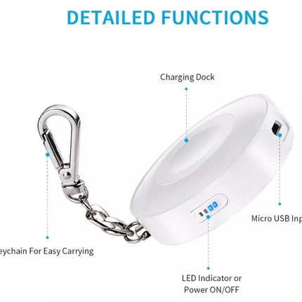 Choetech MFi Certified Apple Watch Wireless Charger Power Bank 900mAh Keychain