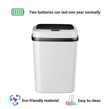 Electric Trash Can Sensitive Mute Odor Isolation Waterproof Automatic Motion Sensor Kick Vibration Rubbish Bin