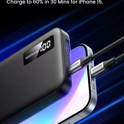 UGREEN 10000mAh PD 20W Two-Way Fast Charging Power Bank USB-C & USB-A