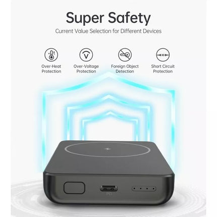 Choetech B651 10,000mAh Magnetic Wireless Power Bank - iPhone 16/15/14, Qi Phone