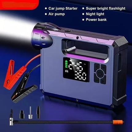Choetech 5-in-1 10000mAh/37Wh Car Jump Starter, Power Bank, Air Pump, Flashlight