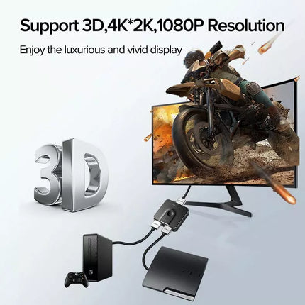 Ugreen HDMI Splitter 2 in 1 Switch Bi-Direction 4K Switcher 4K for PS4 Xbox TV