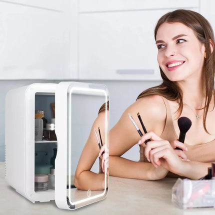 BDI B602 AC/DC Portable Beauty Cosmetics Cooler Skincare Fridge - Mirror & LED