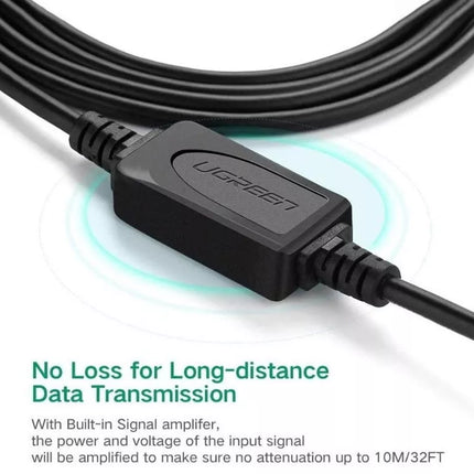 Ugreen USB 2.0 Active Extension Cable with USB for Power w/ Chipset -Plug & Play