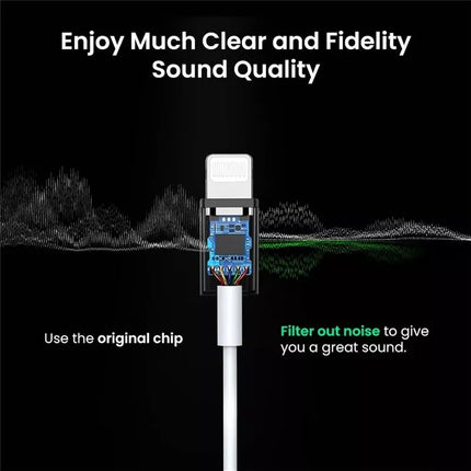 UGREEN iPhone MFi Certified 8-pin to 3.5mm AUX Headphone Audio Adapter