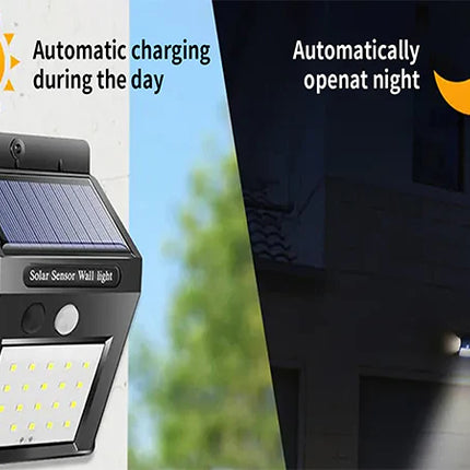 BDI 4-Pack 30 LED Solar PIR Motion Sensor Wall Light Outdoor Waterproof Garden