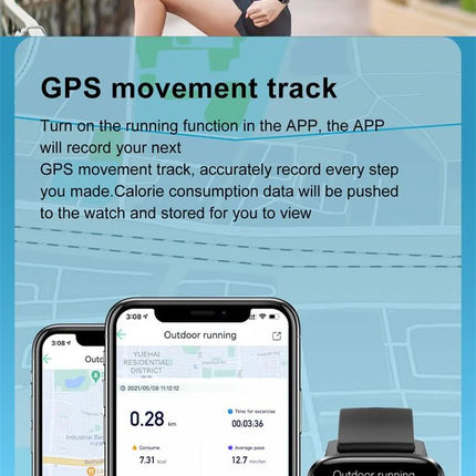 DTX MAX 1.9 Inch HD Display IP68 Waterproof NFC Payment Smart Watch