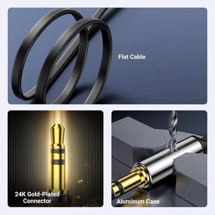 Ugreen 3.5mm AUX Cable Car Audio Stereo Headphone Jack Male Cord Right Angle