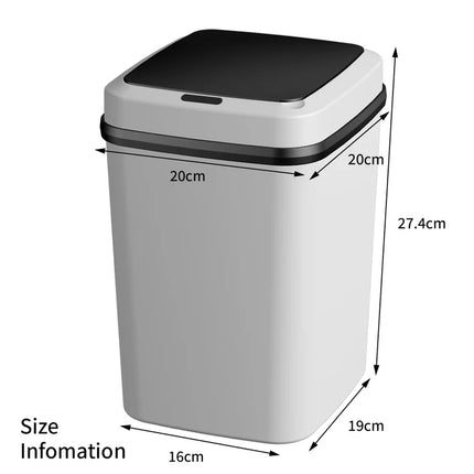Electric Trash Can Sensitive Mute Odor Isolation Waterproof Automatic Motion Sensor Kick Vibration Rubbish Bin