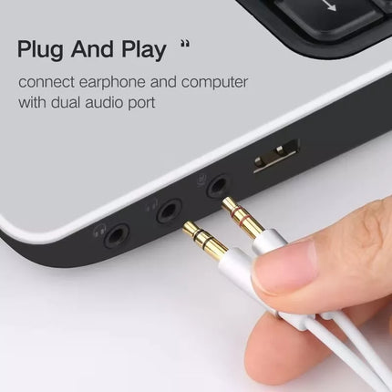UGREEN 2x Dual 3.5mm Male to 3.5mm Female Audio & Mic Headphone Y Splitter Cable