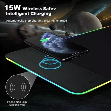 Choetech 15W Wireless Charging RGB Gaming Mouse Pad Extra Large 90cm x 30cm
