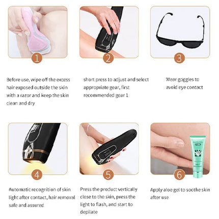 Professional IPL Laser Epilator Long Term Hair Removal Device