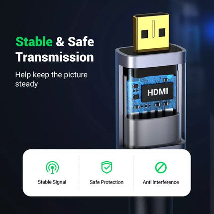 UGREEN 8K Micro HDMI to HDMI 2.1 Standard Cable 48Gbps, Support HDR eARC