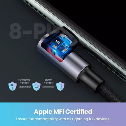 UGREEN USB-A to Lightning Cable 90 Degree Apple MFi Certified for iPhone 14