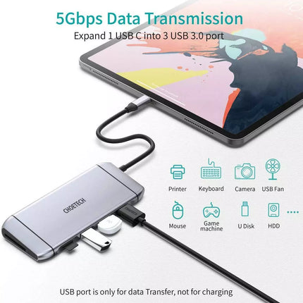 Choetech HUB-M15 9-in-1 USB-C Hub - 4K PD 100W RJ45 Ethernet For Mac Dell...