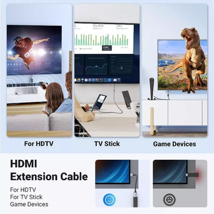 Ugreen 8K HDMI 2.1 Extender Male to Female Adapter Cable HDR G-SYNC Dolby HDCP