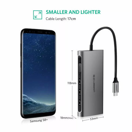 UGREEN 8-in-1 USB C Hub Dock Station - 1080P VGA, USB, RJ45, PD, SD/TF