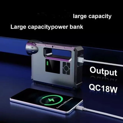 Choetech 5-in-1 10000mAh/37Wh Car Jump Starter, Power Bank, Air Pump, Flashlight