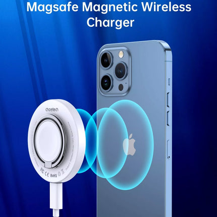 CHOETECH T603-F Ring Holder & Magnetic 15W Wireless Charger for iPhone/iWatch