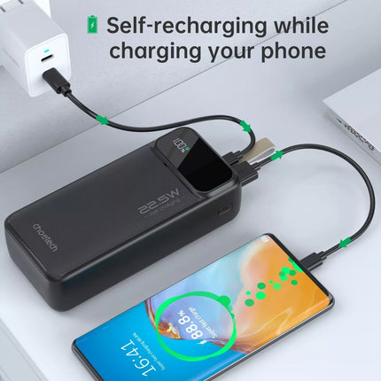 CHOETECH 3-Ports PD 22.5W Digital Display Power Bank - B731, B730, B729, B728