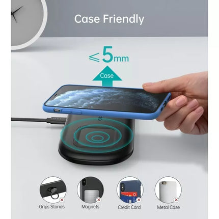 CHOETECH T570-S 2-in-1 Wireless Charger Pad - iPhone 14, 13, 12 or Samsung Watch