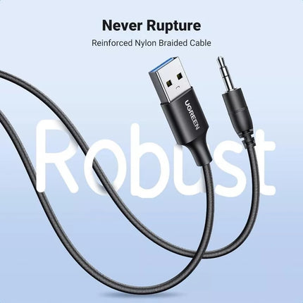 UGREEN Bluetooth 5.4 Receiver AUX Car Audio Adapter Noise Cancellation