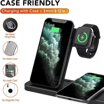BDI 4-in-1 15W Wireless Fast Charging Station for Apple Watch iPhone AirPods