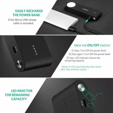 Ugreen Wireless Power Bank 2200mAh - Apple Watch + iPhone Charger