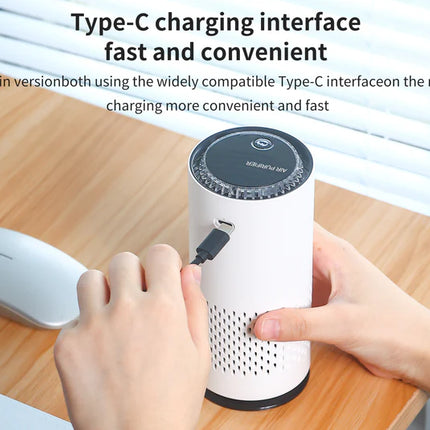 BDI Portable Car Air Purifier w/ HEPA Filter Negative Ion Generator Deodorizer