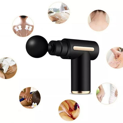 BDI 6 Speeds Mini Massage Gun Fascial Massager with 4 Massage Heads & PD Charger