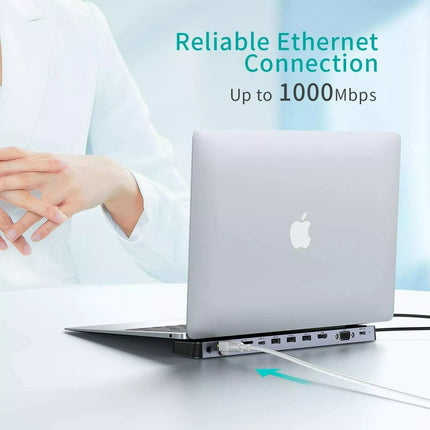 CHOETECH HUB-M20 USB-C 11-in-1 Multiport Docking Station HDMI VGA RJ45 3.5mm PD