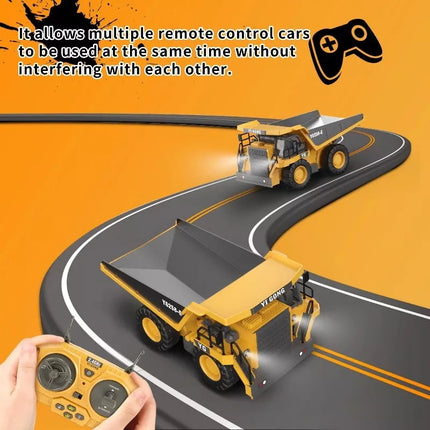 Yi Gong Toys 1:24 9CH 2.4G RC Construction Dump Truck Toy with Lights & Sounds