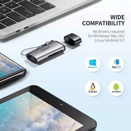 UGREEN USB-C TF/SD Card Reader Memory Card OTG Adapter for PC & Phone