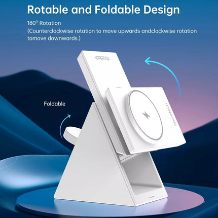 Choetech T600 15W 3-in-1 Magnetic Rotating MagSafe Wireless Charger iPhone Watch