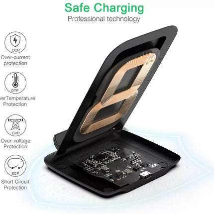 Choetech T555-S Fast Wireless Charger Stand Charging Holder