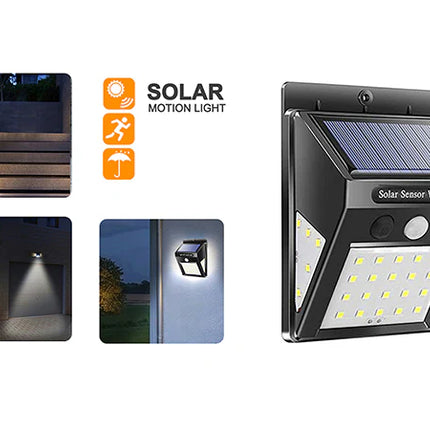 BDI 4-Pack 30 LED Solar PIR Motion Sensor Wall Light Outdoor Waterproof Garden