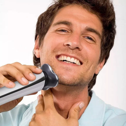 BDI Waterproof Electric Razor for Men Rechargeable Rotary Shaver Wet/Dry LED