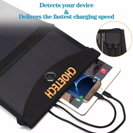 Choetech SC001 19W Solar Panel Portable Charger USB Charger For Camping Outdoors