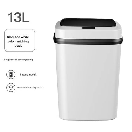 Electric Trash Can Sensitive Mute Odor Isolation Waterproof Automatic Motion Sensor Kick Vibration Rubbish Bin