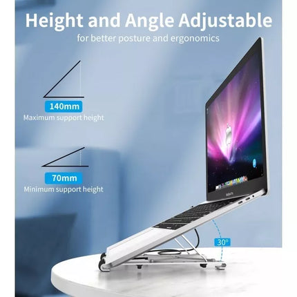CHOETECH HUB-M43 Collapsible Laptop Stand with USB-C Hub 7-in-1 Docking Station