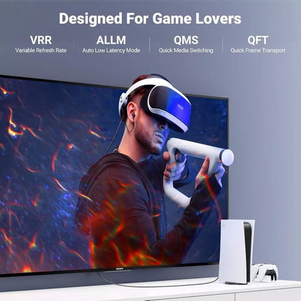 UGREEN 8K HDMI 2.1 Cable 8K@60Hz, 4K@120Hz, Support Dynamic HDR eARC Dolby Atmos