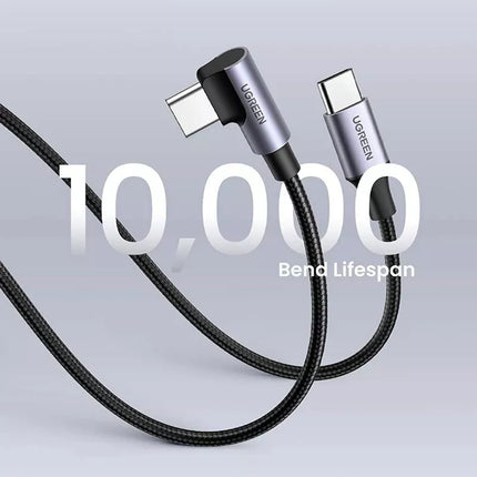Ugreen USB-C to USB-C 90° Angled Type C 60W PD Fast Charge Charging Cable