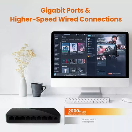 Tenda SG108 8-Port Gigabit Ethernet Desktop Switch