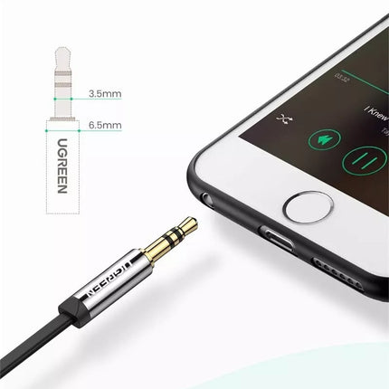 Ugreen 90 Degree Right Angle 3.5mm Male to Male Braid Aux Stereo Audio Cable 2m