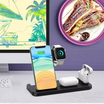 BDI 4-in-1 15W Wireless Fast Charging Station for Apple Watch iPhone AirPods